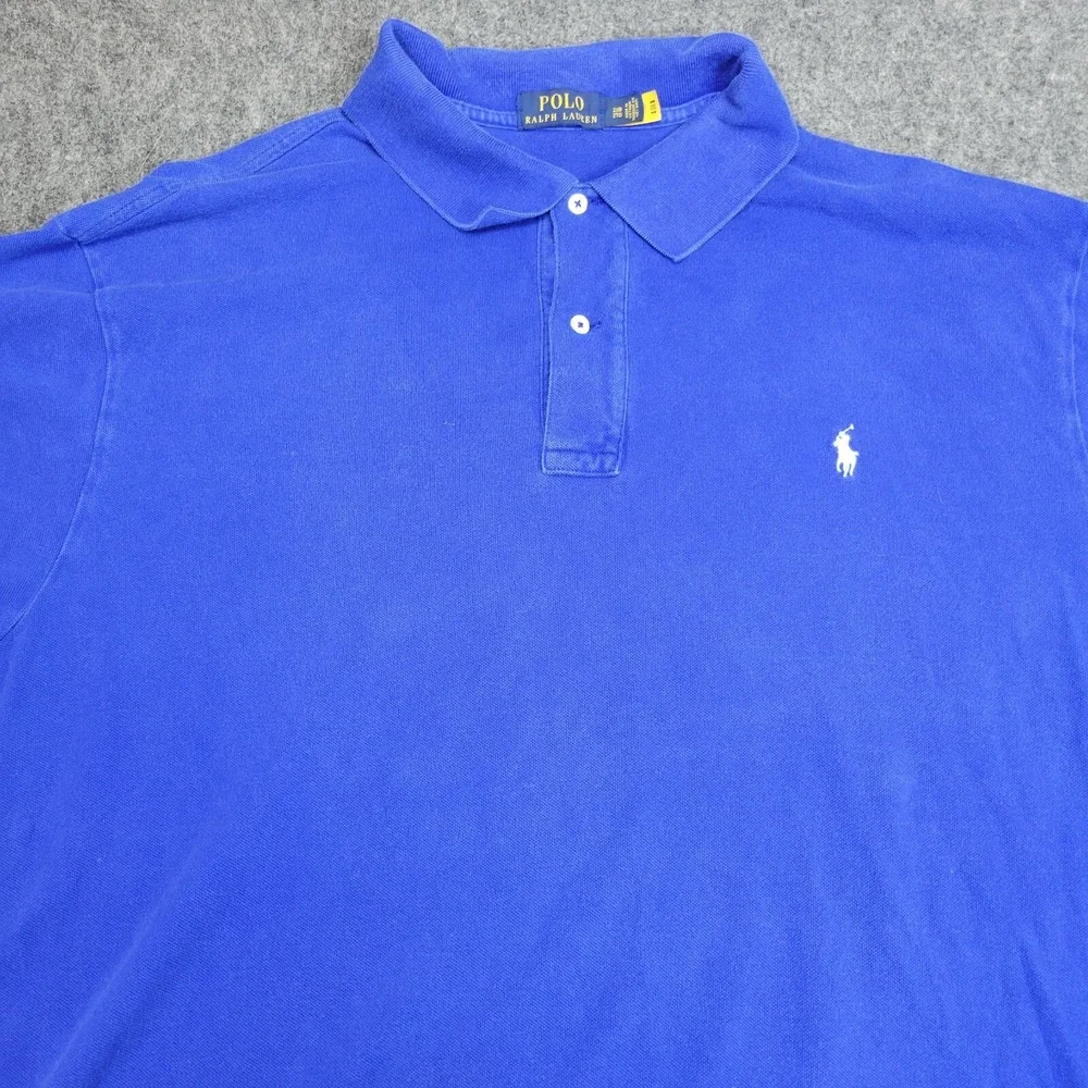 Polo Ralph Lauren Polo Mens 2XB Blue Classic Fit Embroidered Logo Preppy Big